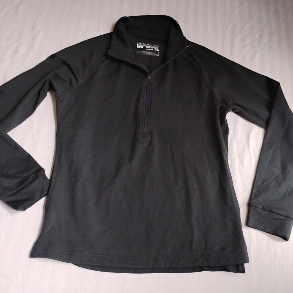 Marine Layer Top Small Re Spun Sport 1/4 Zip 4 Way Stretch Wicking Pockets